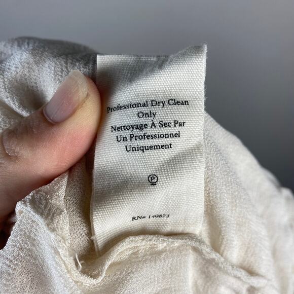 LoveShackFancy Dress Mini Dress White Dress Ruffle Popover Dress in Cream - Picture 12 of 14